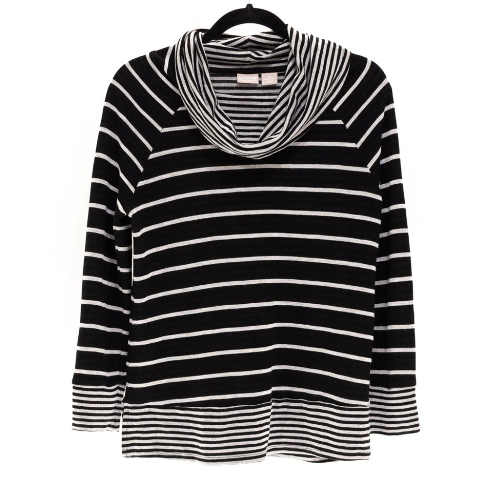 Chico's Striped Cowl Neck Shirt Size 0
